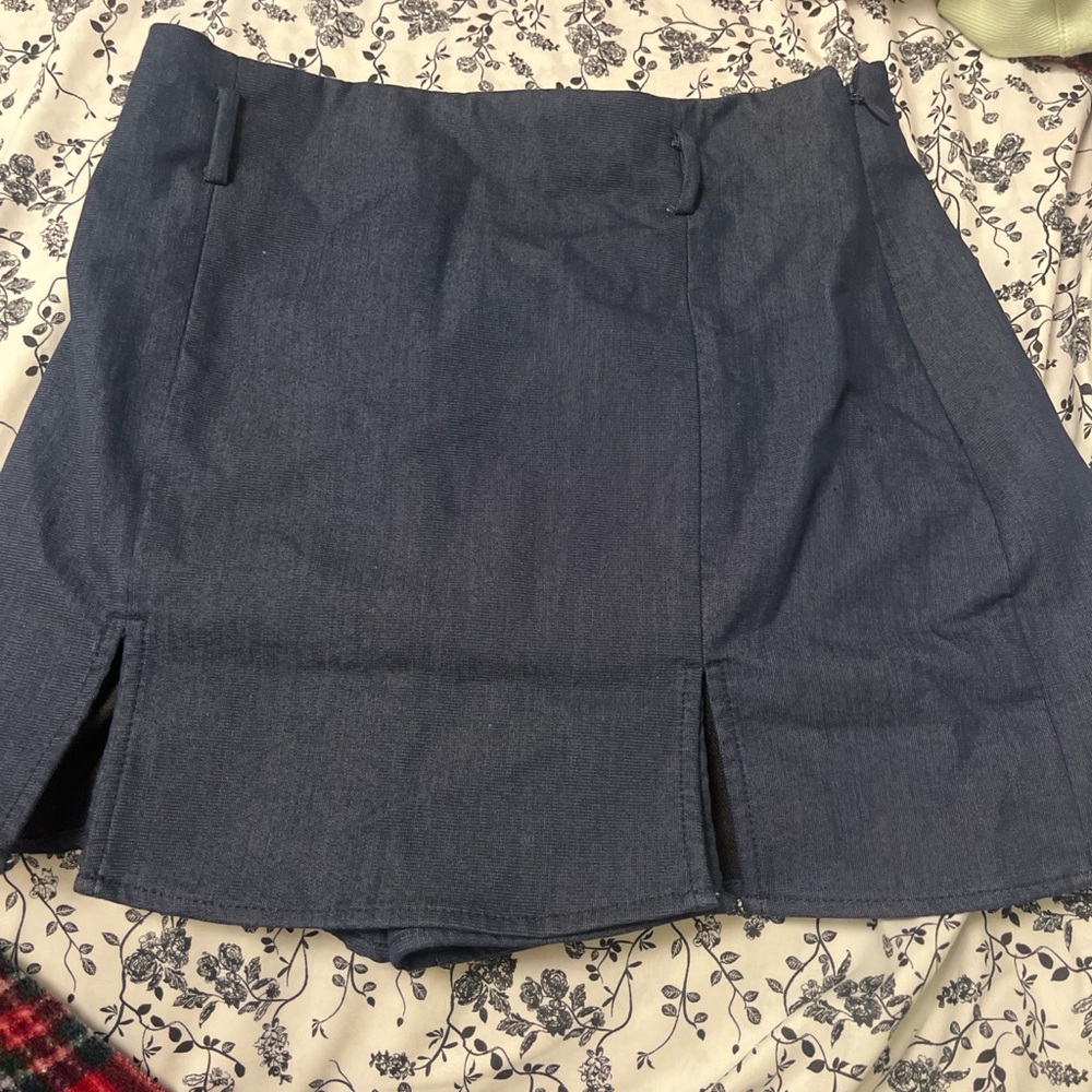 Zara Navy Blue Denim Skirt